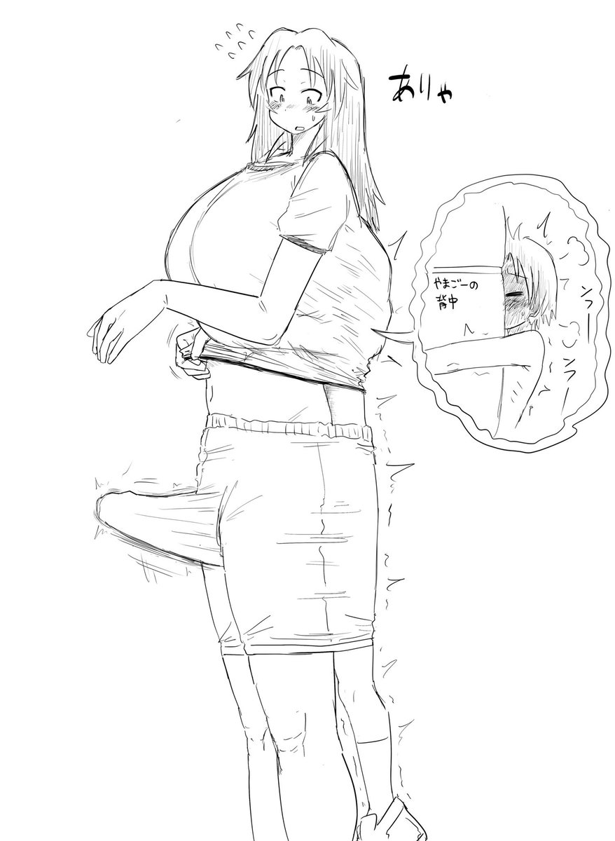 大洗女子学園に迷い込んでしまった楸くんを咄嗟に服の中に隠してあげる山郷 