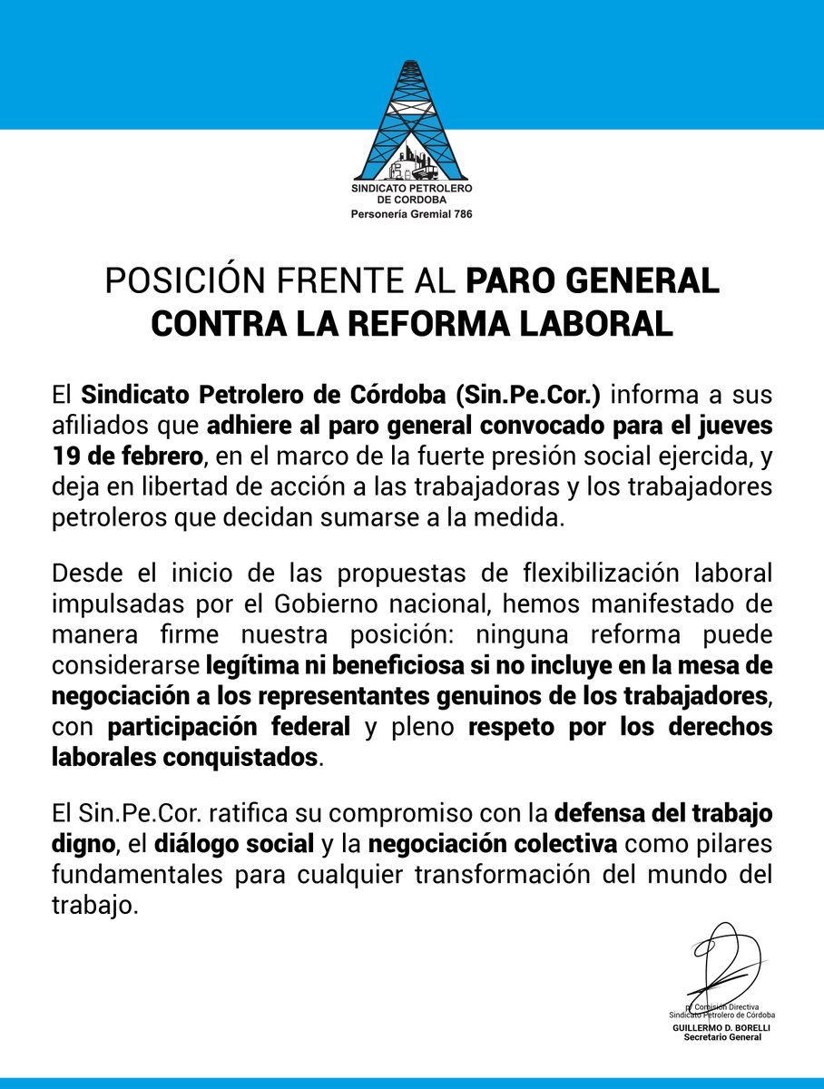 Sindicato Petrolero de Córdoba tweet media