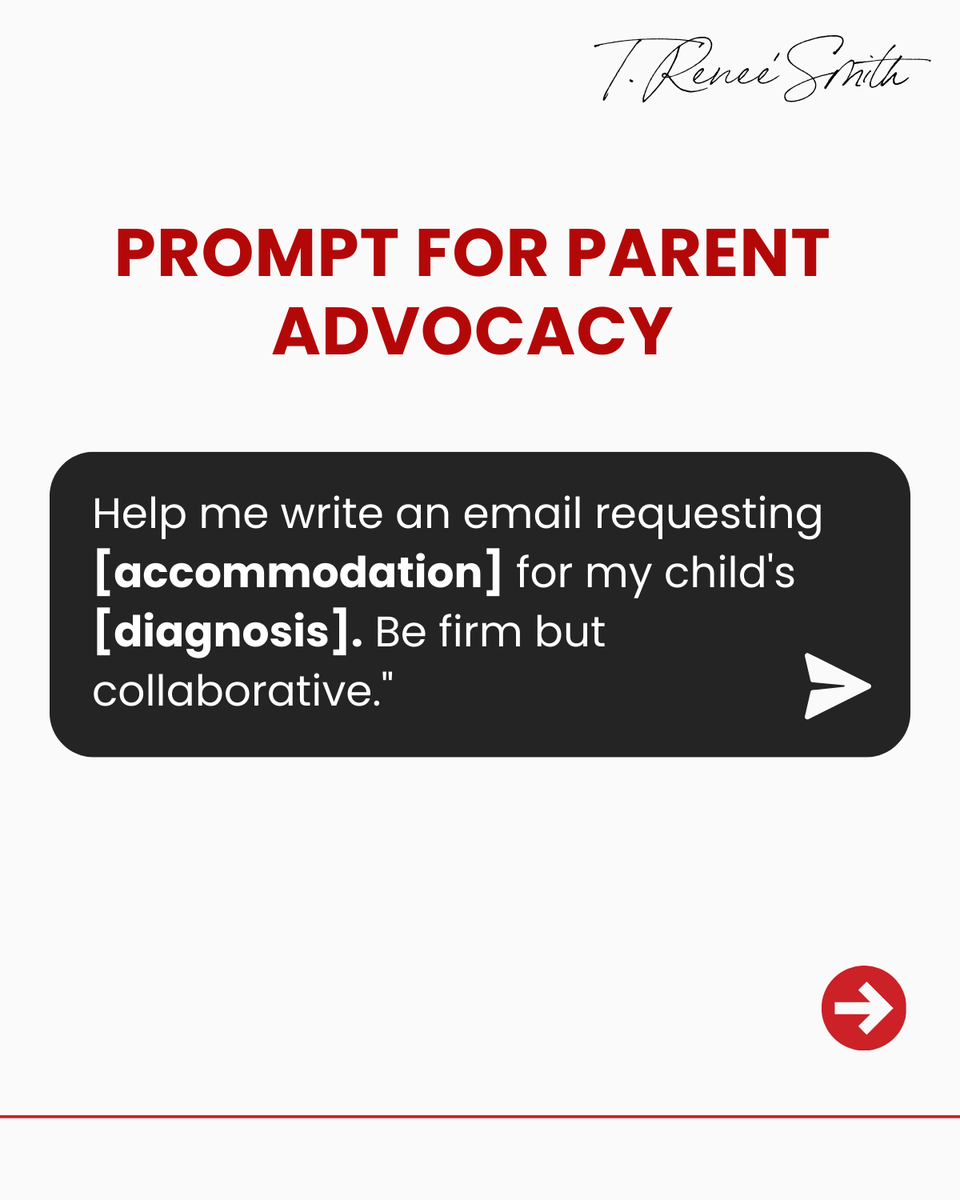 iSuccessConsult's tweet image. If you're parenting a child with learning differences.

AI won't fix everything. But it CAN help.

Swipe through for prompts you can actually use 👆

Save this. Share it with a parent who needs it. 💜

#WisdomWednesday #LearningDifferences #NeurodivergentKids #SheLeadsWithAI