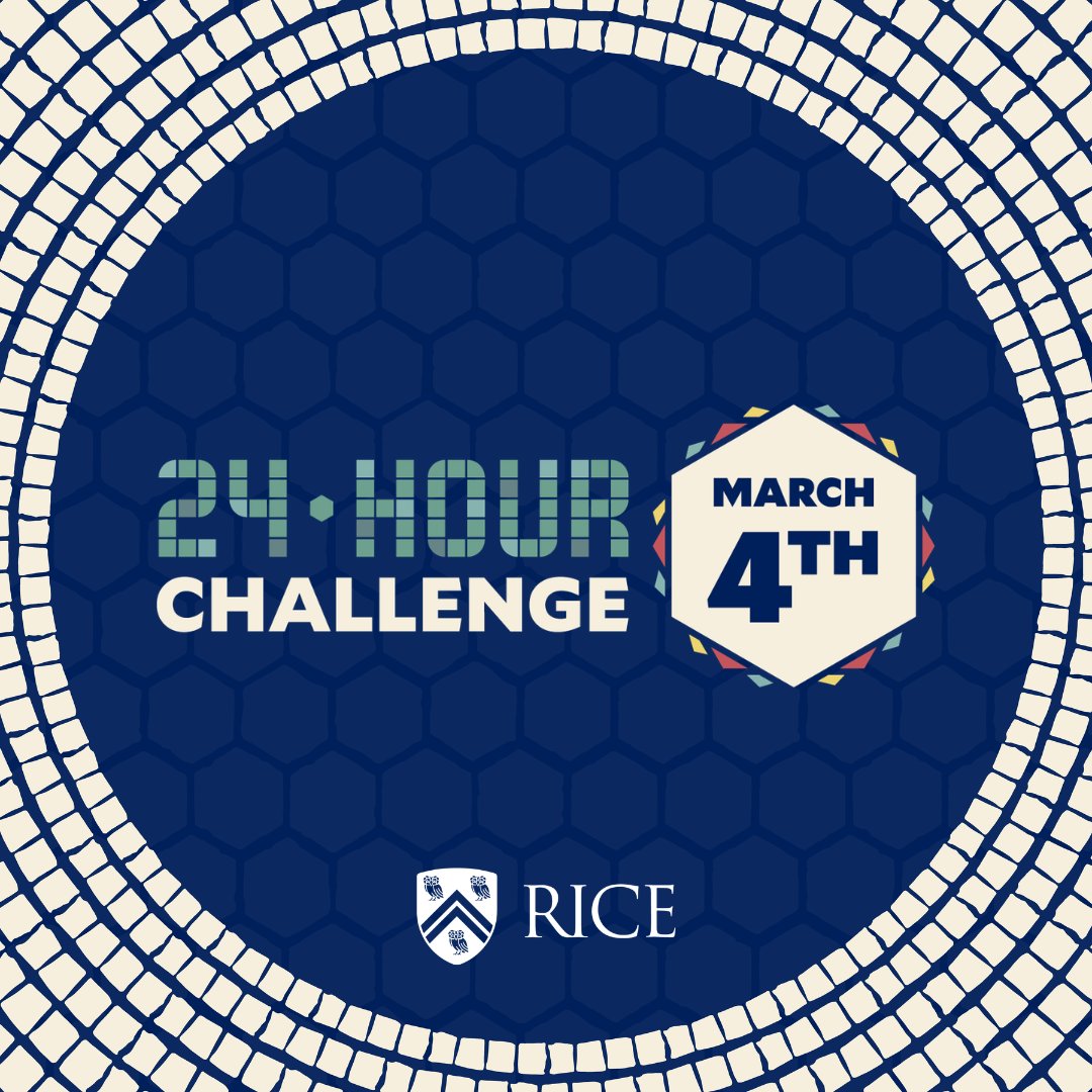 RiceECE's tweet photo. Mark your calendars: March 4 is the 24-Hour Challenge! When Rice Engineering and Computing reaches 600 donors, we will unlock a $120K gift from the Engineering Advisory Board for the Dean’s Fund for Engineering Excellence. Stay tuned for updates! #1Day1Rice https://t.co/c6Mjf2o6qR
