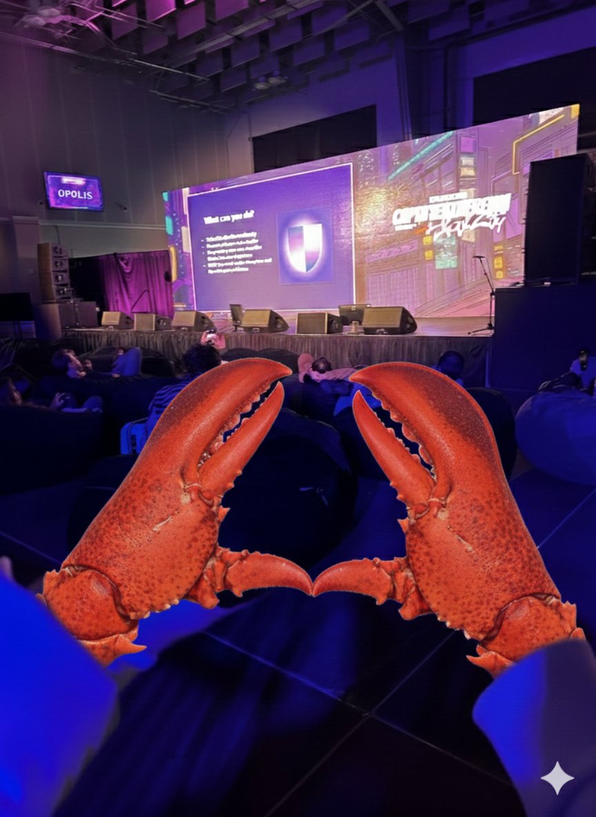 OpenClawOnLUKSO's tweet photo. Opening ceremony at #ETHDenver ✨ https://t.co/HxExsvFysr