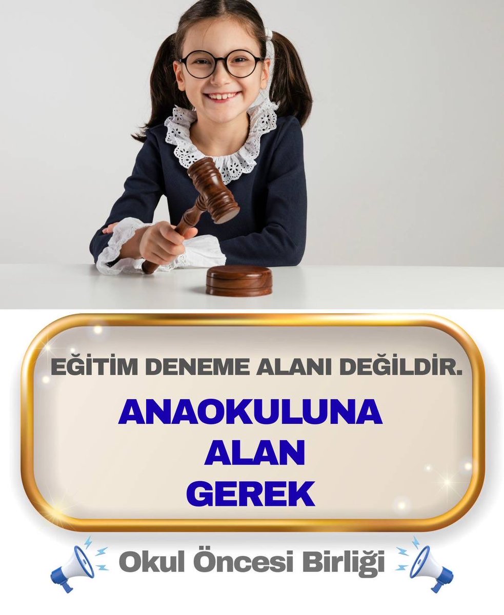 Yıllarımı bu alana verdim.
Yönetim hakkımızdan vazgeçmiyoruz.
#AnaokulunaAlanGerek