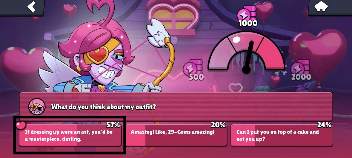 Legendsforever9's tweet photo. @BrawlStars Angelo’s Date!! Did I pick the right answer? #BrawlStars #Brawlentines https://t.co/2ux7lrvkyF