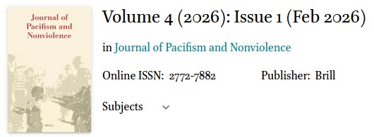 Journal of Pacifism & Nonviolence tweet media