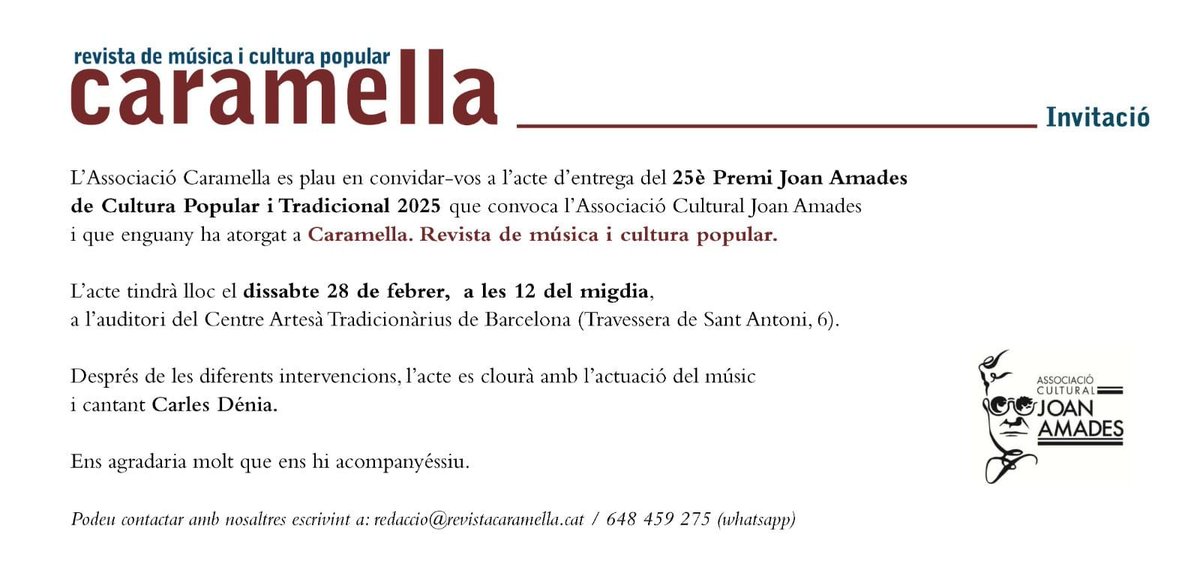 Joan Amades ACJA tweet media