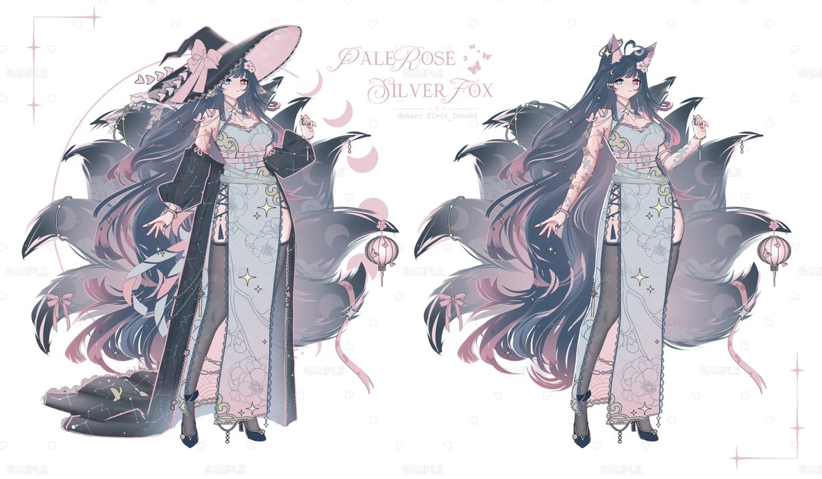 Pale Rose Silver Fox 🦊🩷
[adopted design]