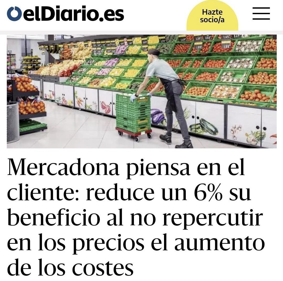 La "no publicidad" de Mercadona en tu medio de "izquierdas". Vergüenza es poco