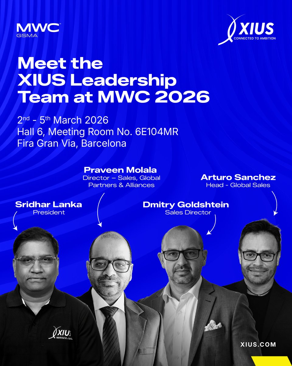 From core network transformation to CNaaS-led cost optimization, our team is looking forward to engaging with operators, partners, and industry leaders on how telecom networks can scale faster, operate smarter, and reduce complexity.

#XIUS #MWC2026
