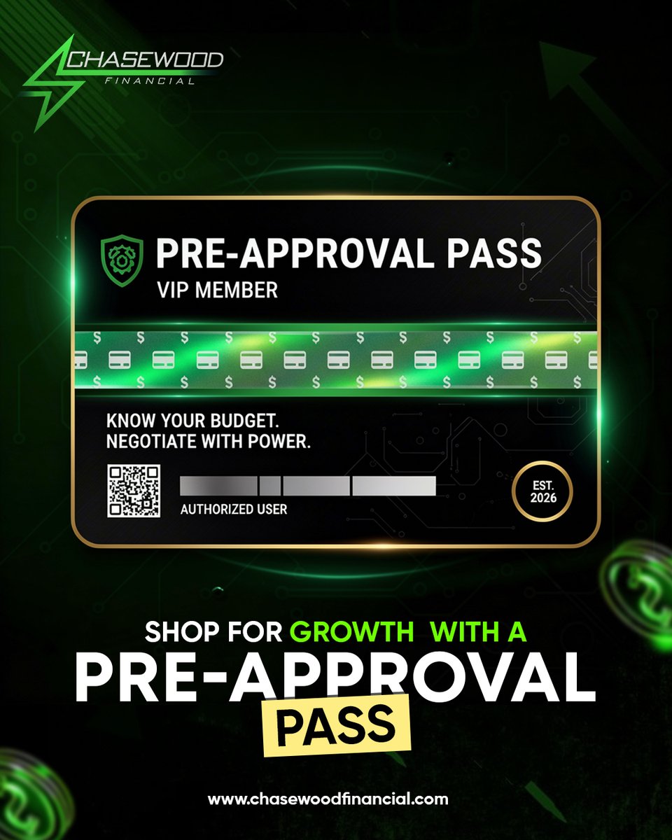 cw_financial's tweet image. Pre-approved = prepared. 
Know your budget. Negotiate with power.
chasewoodfinancial.com

#ChasewoodFinancial #PreApproval #PreApproved #BusinessFunding #AccessToCapital #SmallBusinessLoans #BusinessLoans #FundingReady #WorkingCapital #EquipmentFinancing #BusinessLineOfCredit