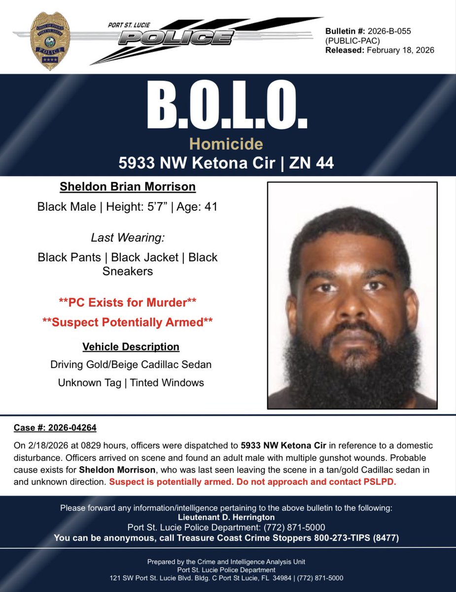 Port St. Lucie PD tweet media