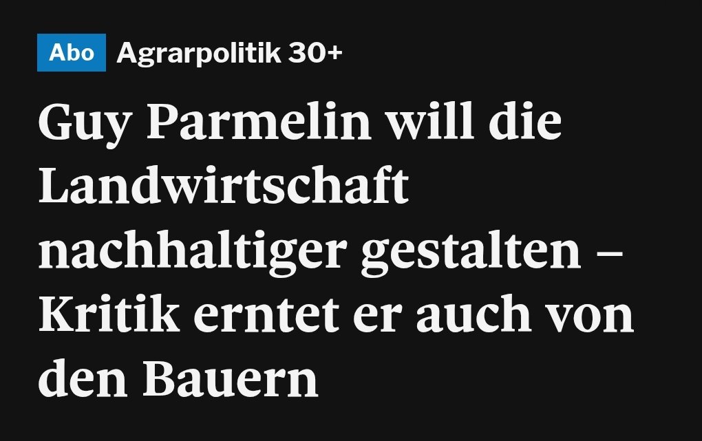 Achtung, Etiketten-Schwindel! Das ist keine nachhaltige Agrarreform,  sondern bloss "Pflästerlipolitik". SVP-Parmelin will den Pflanzenbau nicht fördern und keine strengeren Bio-Richtlinien einführen.  Stattdessen sollten die Direktzahlungen an die Bio-Knospe geknüpft werden.