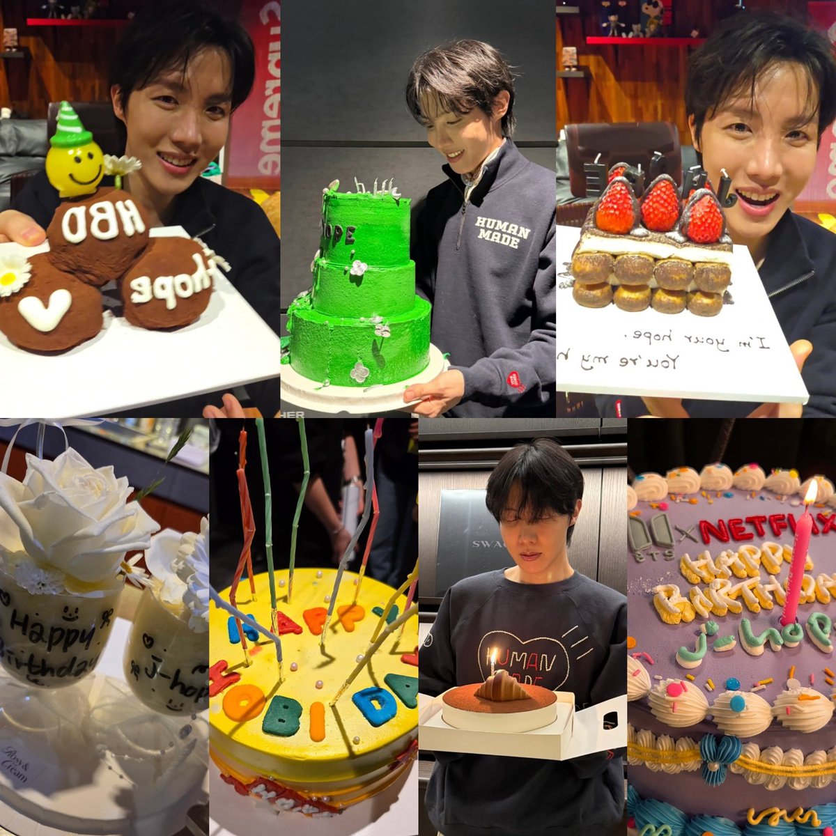 stayalivejksg's tweet photo. LOS 7 PASTELES DE CUMPLEAÑOS DE HOBI😭💜 https://t.co/5egqemec0f