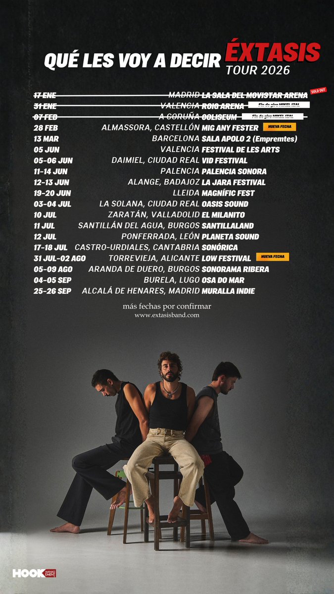 actualización de la gira 2026 ¿dónde nos vemoooooos?