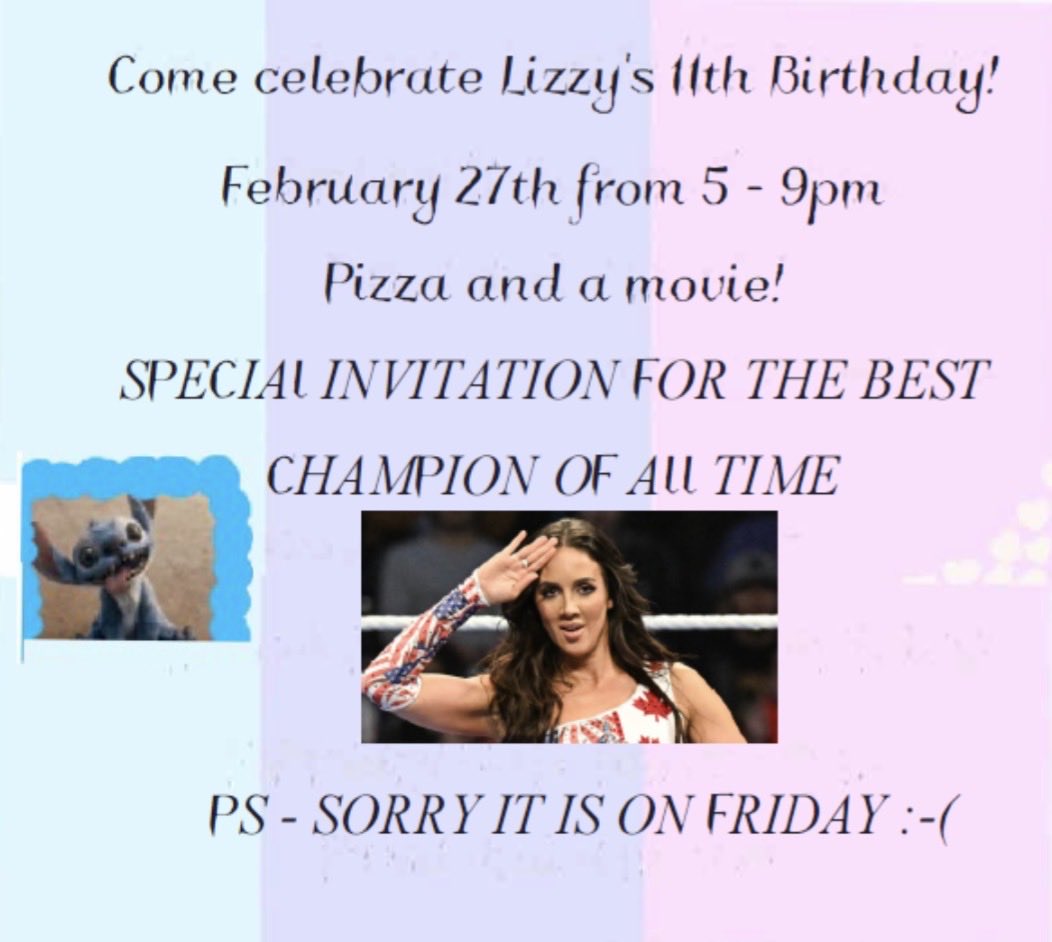 jtklein57's tweet photo. I forgot to send this this morning when she wanted me to.  Lizzy made this for her friends but made a special version for @ImChelseaGreen …@TheMattCardona you’re invited too, but “it’s a girls party so you won’t really fit in.” https://t.co/J0snkQxgQh