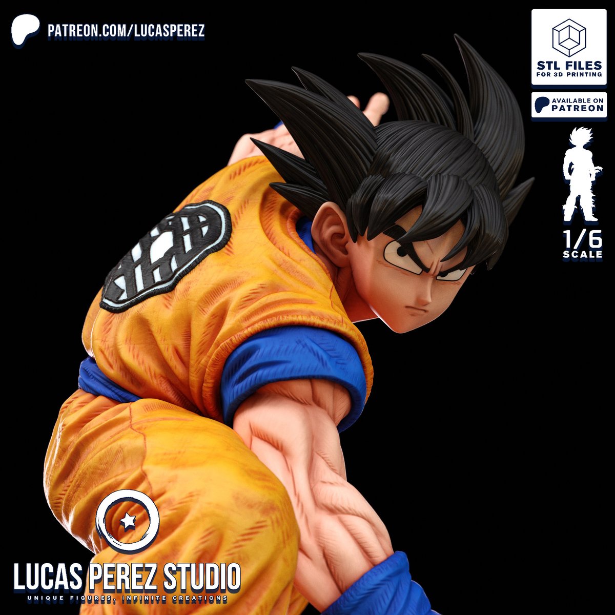 Goku - DBZ fan art created for Patron-Lucas Perez Art Director: LucasPerez Renders: Lucas Perez Sculptor: Jonatan Bar Base Rock Sculptor: Jose Quiroz #goku #dragonballz #dbz