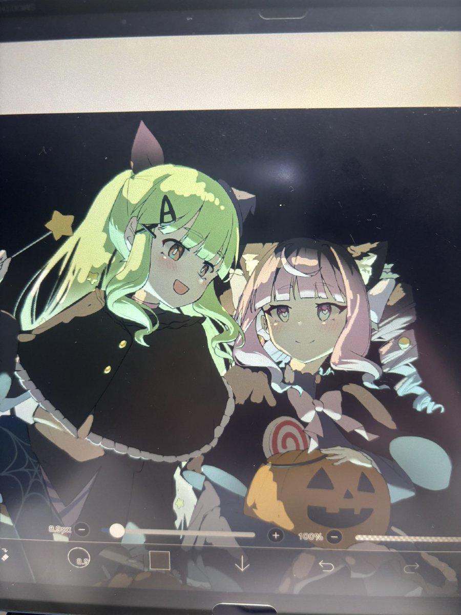 しばらく絵を描いてなかった為か、手の抜き方も忘れてしまった模様