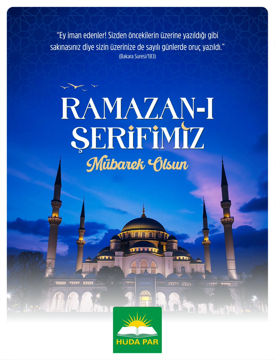 Ramazan-ı Şerif’imiz mübarek olsun.

"Başı rahmet, ortası mağfiret, sonu cehennem ateşinden kurtuluş olan" mübarek Ramazan-ı Şerif’in memleketimiz, İslam alemi ve tüm insanlık için hayırlara vesile olmasını Rabbimizden niyaz ediyoruz.