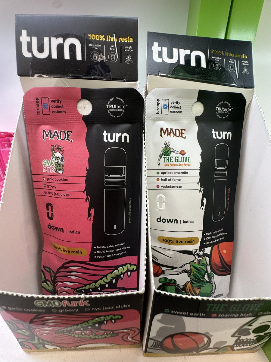 MADE collab with TURN is in stock now!! 
100% live resin vapes!!