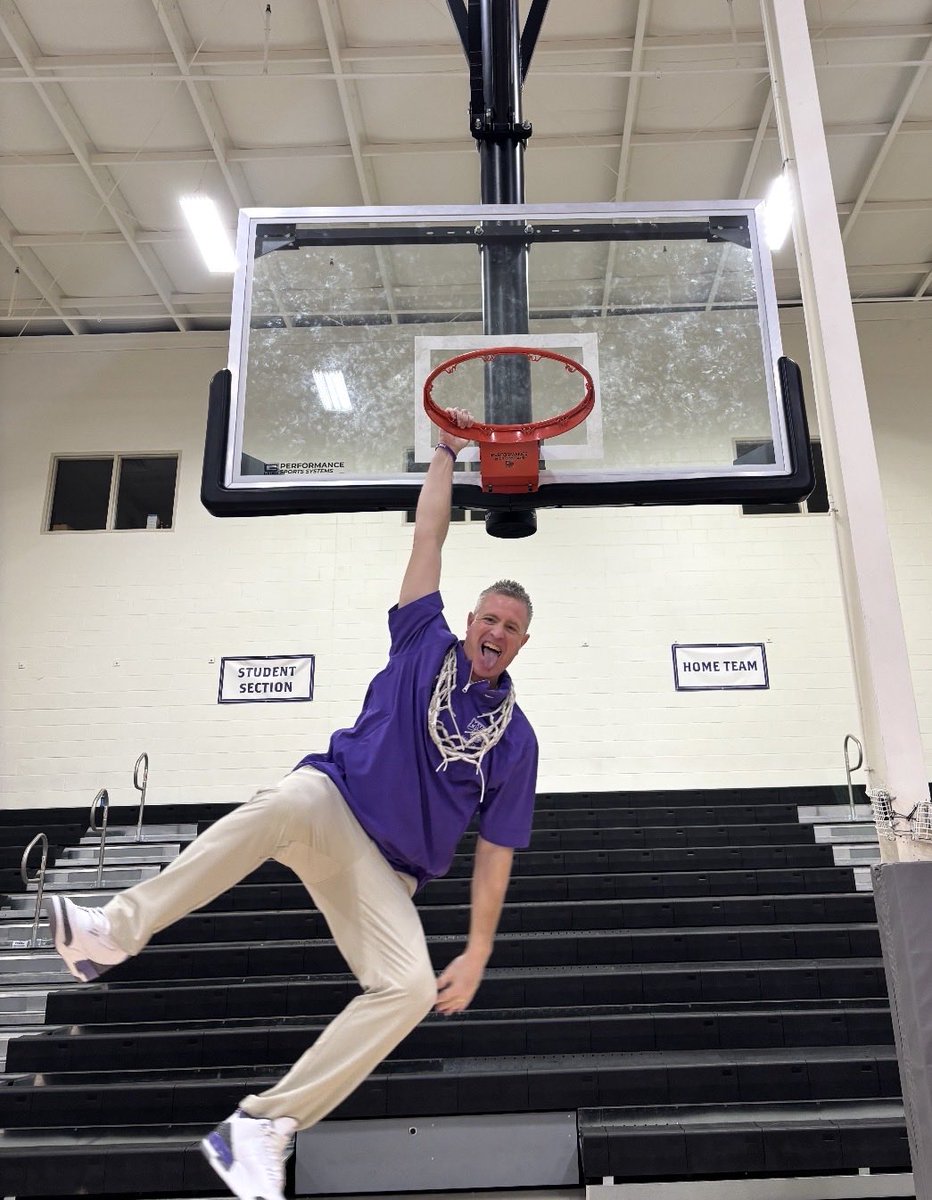 CoachMasonHoops's tweet photo. @CoachRapp congratulations brother! 2 years. 2 teams. 2 nets cut down. That ain’t bad. 😂 Now let’s make a tournament run! @mvcaathletics 🟣🏀🦁🟣🏀🦁 https://t.co/ljLSj5YDIb