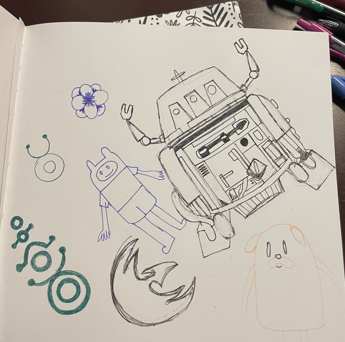 ochacosyndulla's tweet photo. I drew the chopper w/ a reference and fin and jake were from memory 😭 https://t.co/VtyCujfVLf