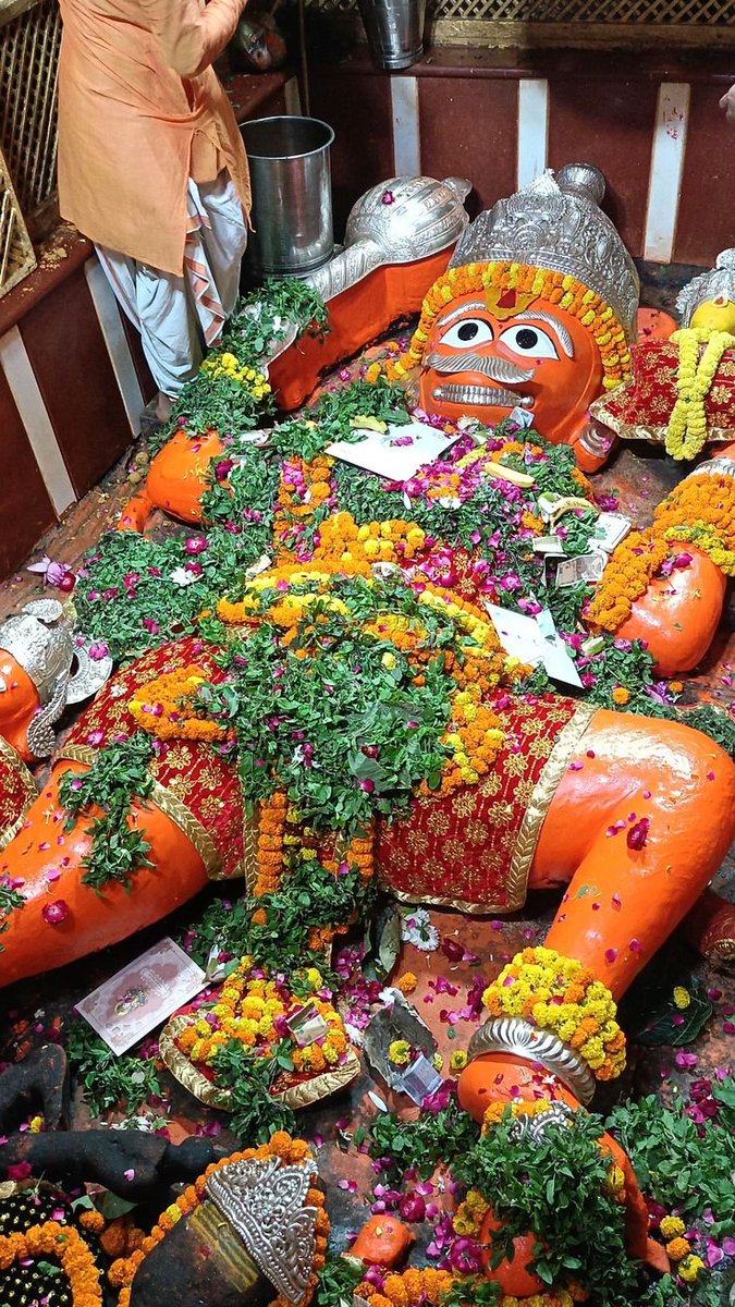 प्रयागराज से लेटे हुए हनुमान जी के प्रातः कालीन दर्शन