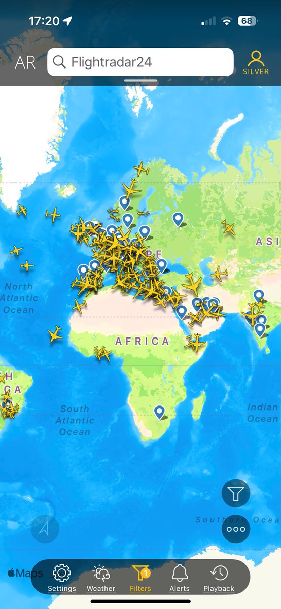 This is the busiest I’ve seen European skies with military aircrafts. The lions share us US but significant GB too 🤨