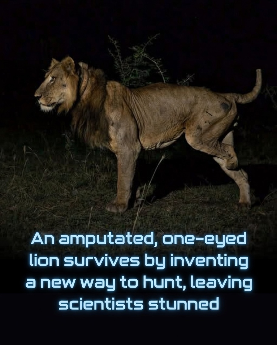 In Uganda's Queen Elizabeth National Park, a resilient one-eyed, three-legged lion named Jacob is defying expectations and outsmarting the savanna's harsh rules.

This 11-year-old male has endured devastating injuries that would doom most lions. In 2020, a poacher's snare severed