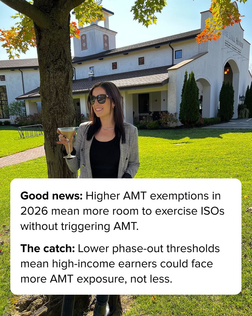 domainmoney's tweet photo. Did you know equity compensation is treated differently this tax year?
If you're holding RSUs, ISOs, ESPPs, or stock options, the AMT rule changes in 2026 create both opportunities and potential traps depending on your income level. https://t.co/gie48DOxhe