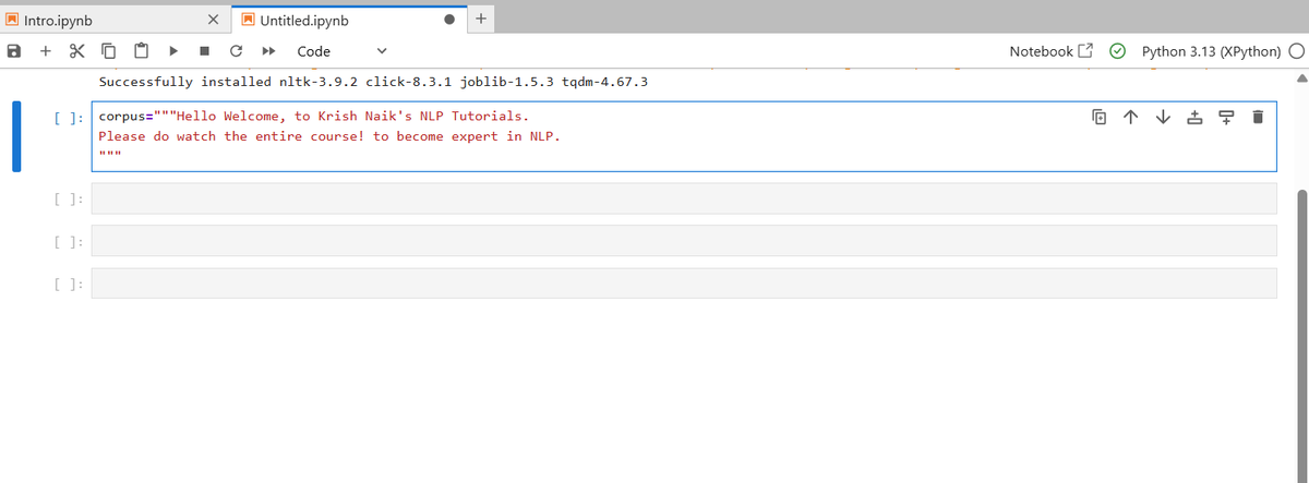 amn_singh0's tweet photo. Day 19 of #100DaysOfCode
Was off for a few days due to some personal work.
Started diving deeper into NLP learned about tokenization, corpus, and sentence processing using NLTK. Understanding how text gets broken down before models actually “understand” it.

#LearningInPublic https://t.co/Gybx0zSCGv