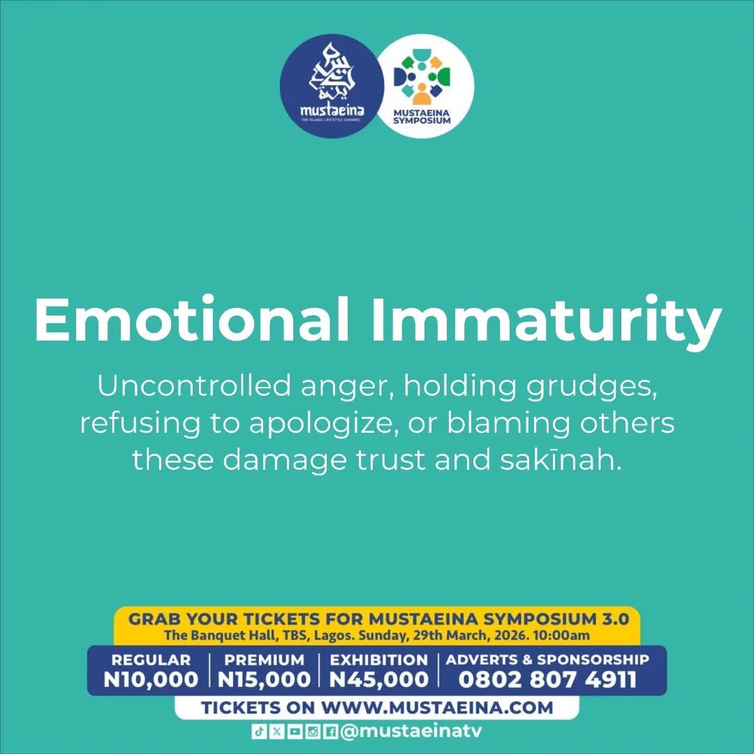 1/2.

Before you say “I do”, pause and reflect.
Marriage doesn’t magically erase bad habits, it reveals them.

Uncontrolled anger, poor communication, irresponsibility, addictions, or lack of accountability don’t disappear after Aqd, they follow you into the marriage and often..