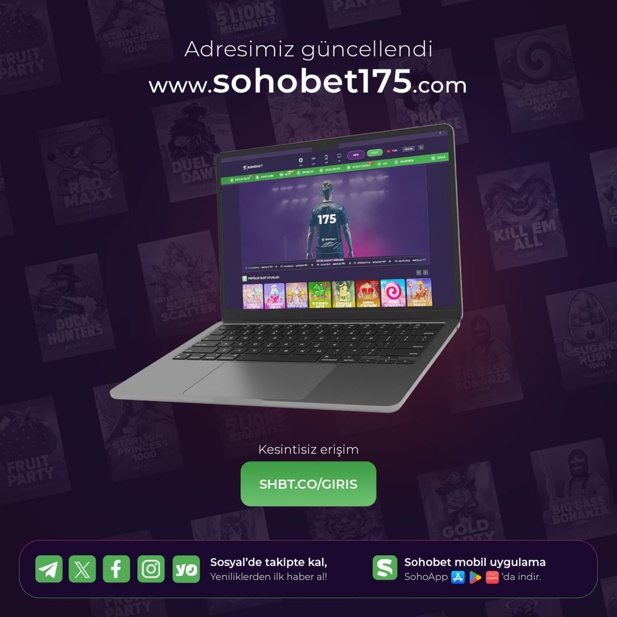 🚨 Güncel Domain Adresi Değişmiştir! 🚨

Güncel Giriş Adresimiz ➡️ sohobet175.com

Her zaman bu linklerden güncel domain adresimize ulaşabilirsiniz! 🔽

➡️ shbt.co/giris