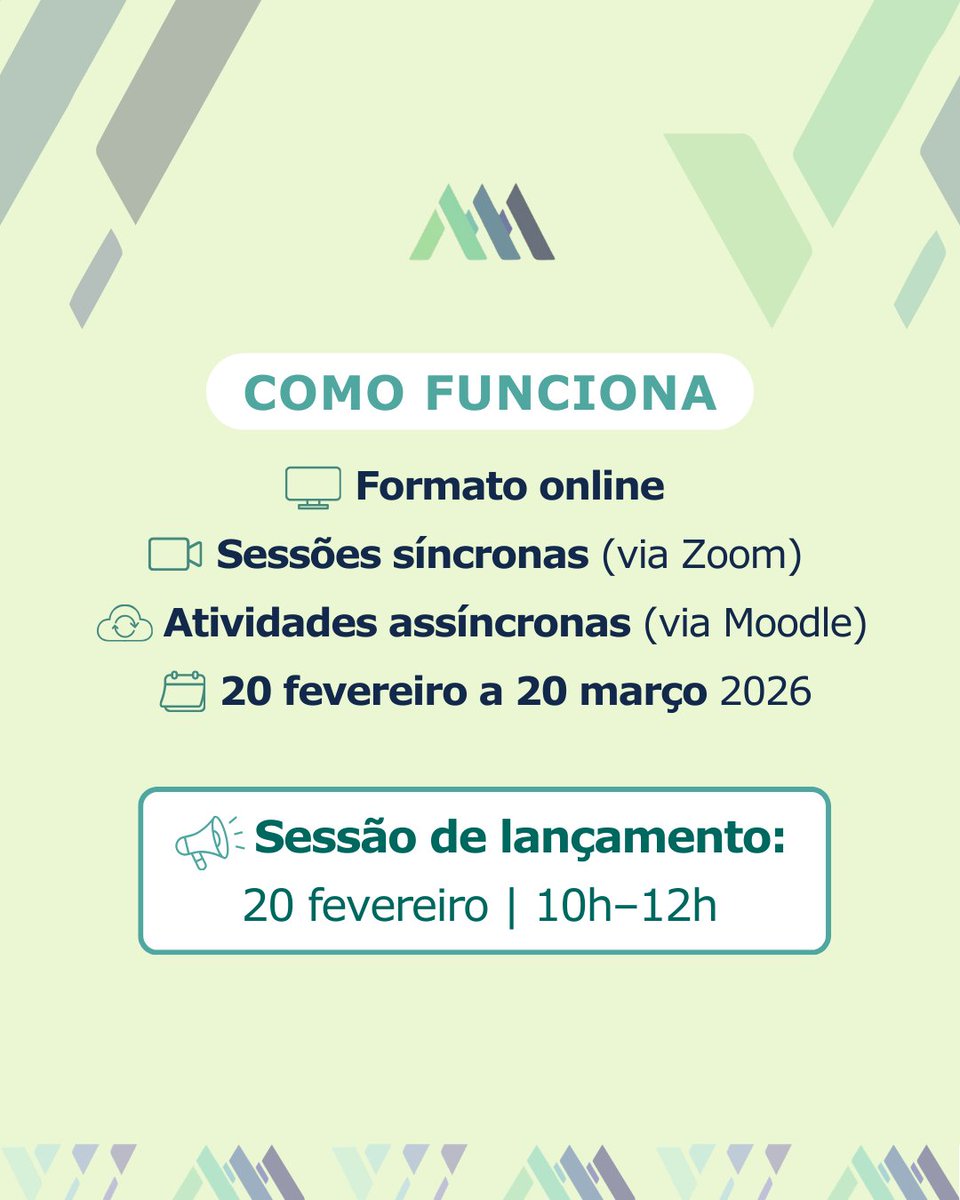 _makeItBetter's tweet photo. Se trabalhas na Economia Social, sabes que colaborar já não é opcional. É estratégico.

📅 20 fev – 20 mar 2026
🖥 Online | Sessões síncronas + atividades assíncronas
🎓 Participação gratuita (inscrição obrigatória)

Inscreve-te aqui:
https://t.co/fwTPpUJLvw

#InnovasocialAAA https://t.co/GwKWX3gGvT