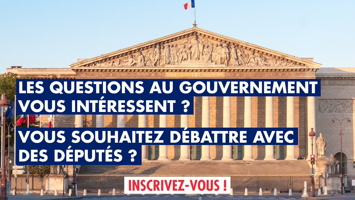📣 Assistez aux Questions au Gouvernement à l’Assemblée nationale, puis échangez directement avec deux députés lors d’une séance citoyenne autour d'<a href="/MGelsa/">Elsa Mondin-Gava</a>  après les #QAG.

Chaque mardi sur le #canal8
Inscrivez-vous 👉 bit.ly/LCPetvous