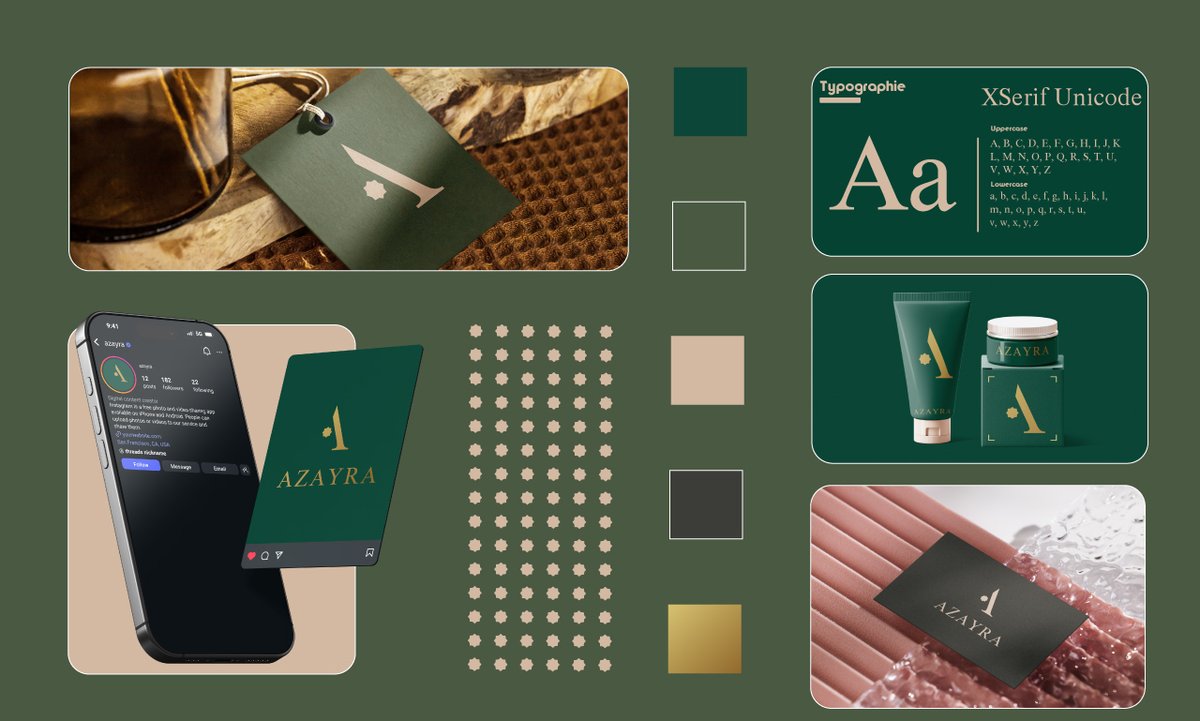 GraphicRolo's tweet photo. New visual identity design for a beauty brand called "AZAYRA" 

Did i cook ? https://t.co/Cdu1441HD0