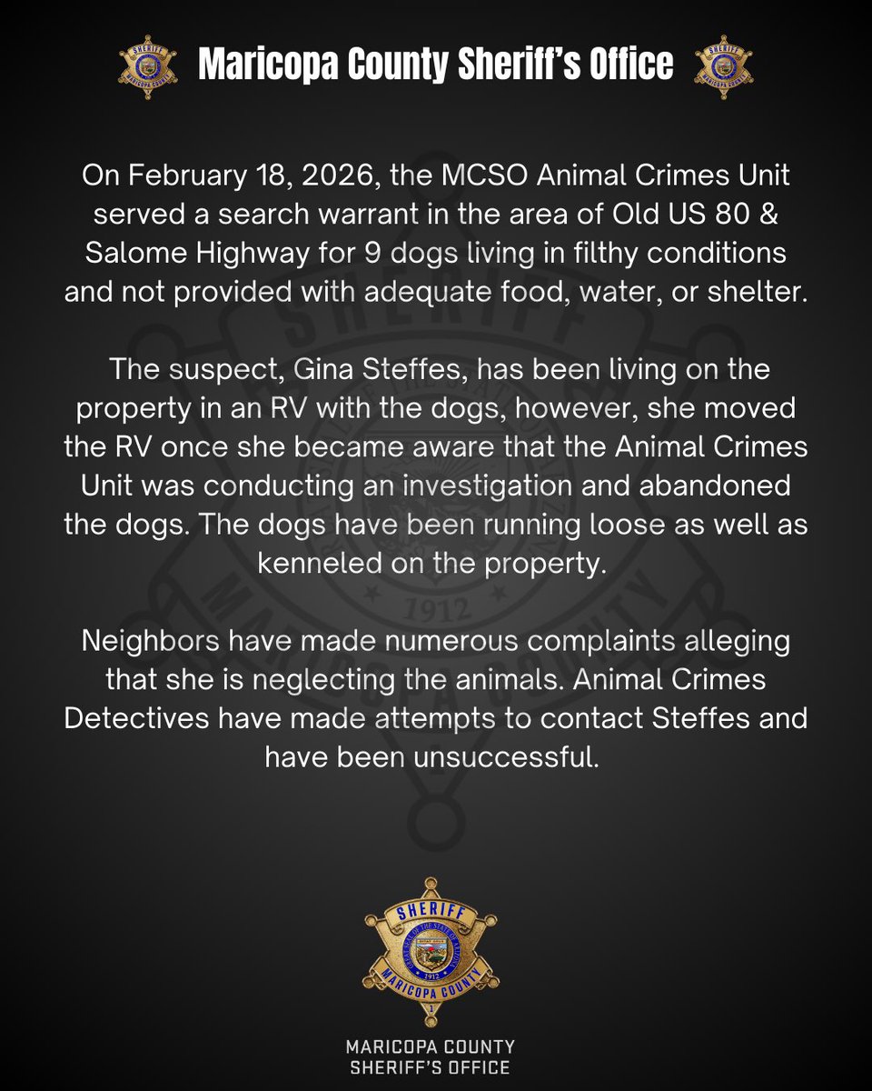 Maricopa County Sheriff's Office tweet media