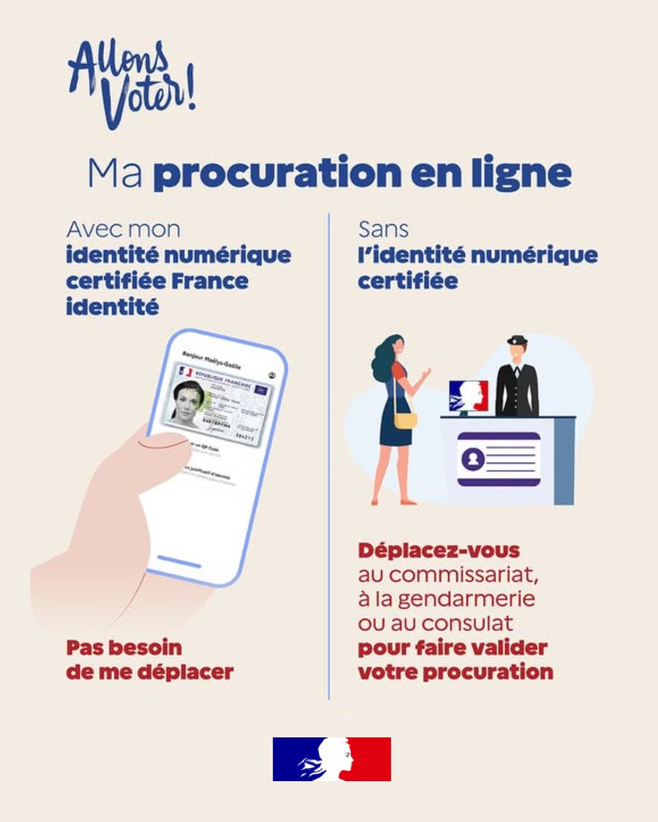 🗳️ #Municipales2026 I Absent(e) le 15 ou 22 mars prochain ?  Anticipez et renseignez dès maintenant votre demande de procuration en ligne !  

📲 Pour accéder à la démarche maprocuration.gouv.fr