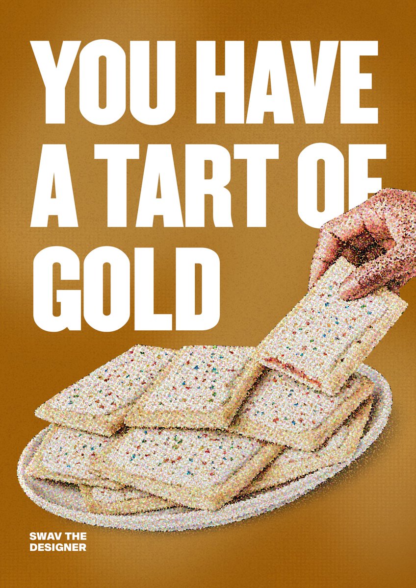 Lorita_theswav's tweet image. Day 90 of 100.

YOU HAVE A TART “HEART” OF GOLD.

Yes, you! Thank you for sticking with me for 90 days🥹
I’m honored!

Chose a Pop-Tart for today 'cause the guy made some waves in the 90s😂 and it’s D90💚

#swavthedesigner #100daysdesignchallenge #creativedesigner #creativegrowth