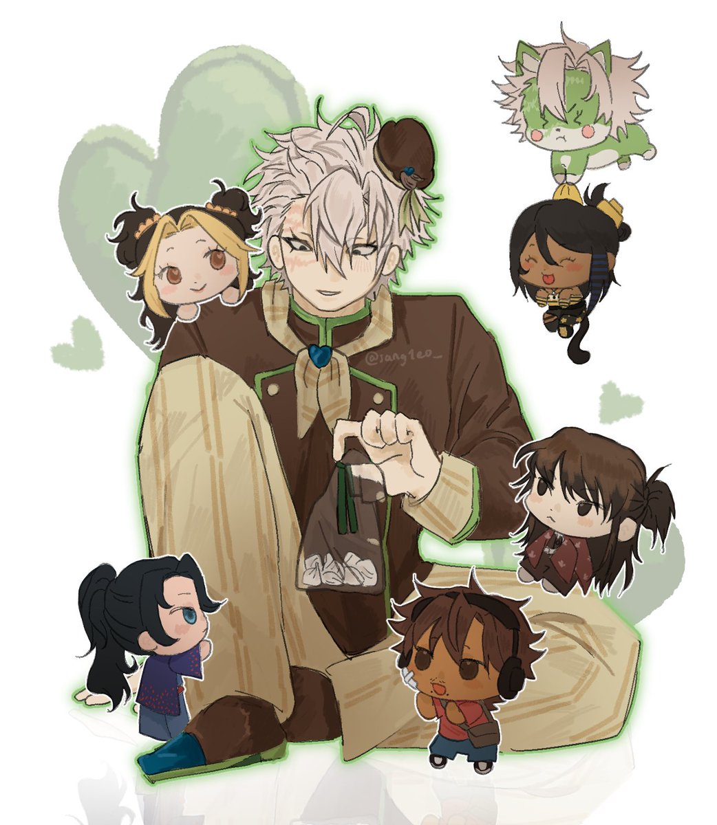 sang1eo_'s tweet photo. Finished version!! (へ´∀`)へ

The lovely people in this art are @sanemisbean , @thecoolestbea_ , @nemikisser , @Luv3t3 , @AbdelgalilAmina https://t.co/P0MzcKI6GA