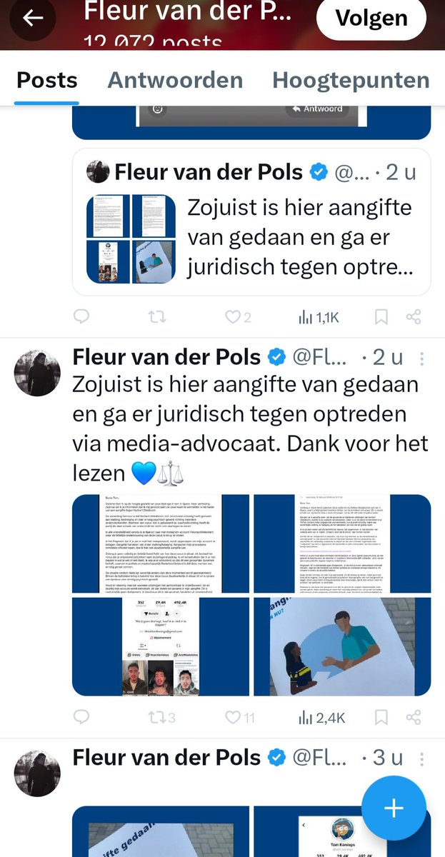 Ik denk dat Fleur vandaag aangifte heeft gedaan. 🤣🤣🤣