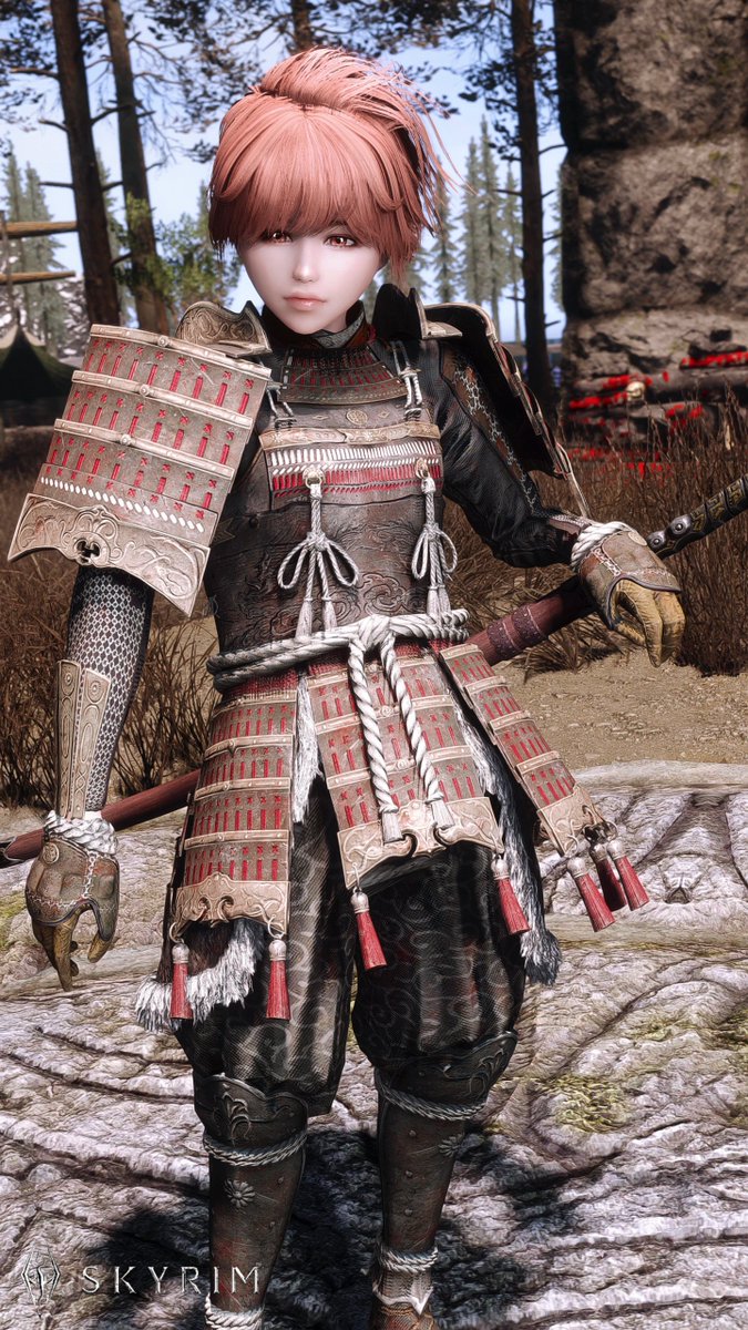 この髪型があまりにも素晴らしすぎるマン
＃SkyrimSE #Tg_r1m