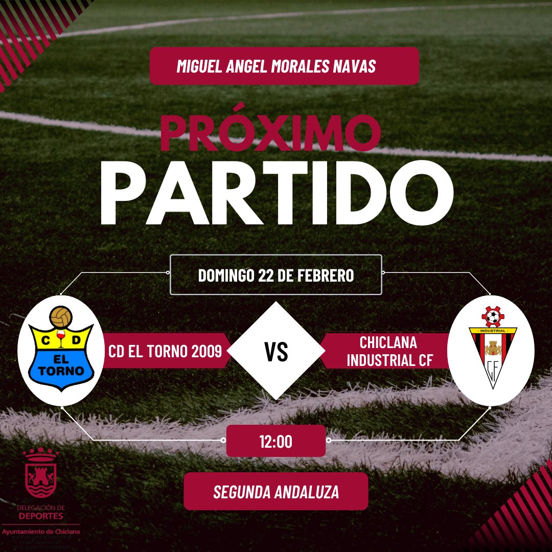 📢 SENIOR| El domingo tendremos un partidazo contra un rival directo fuera de casa! 
⚔️Vamos vikingos!
🗓️Domingo 22 de Febrero
⏱️12:00H
🆚CD El Torno 2009
🏟 Miguel Angel Morales Navas