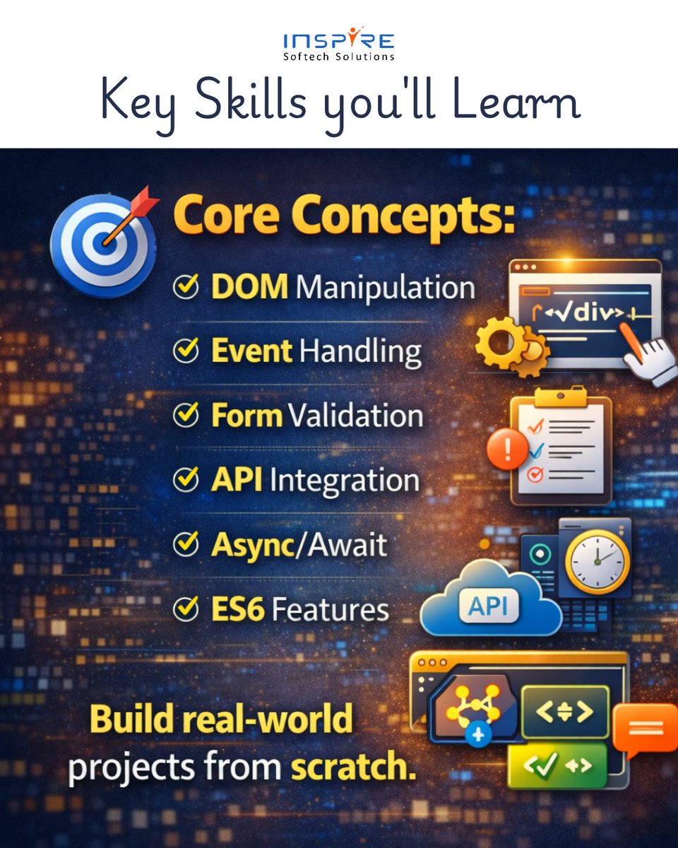 InspireSoftech's tweet photo. Want to build powerful, interactive web applications?
🔗 Register Now: https://t.co/K2Rkz5S894
📞 +91 93605 05768 | +91 86674 93679
📧 training@inspiresoft.in
💬 DM “JS” to enroll today!
#JavaScript #WebDevelopment #LearnToCode #FrontendDeveloper #FullStack # CareerGrowth https://t.co/PhsO5IMt8M