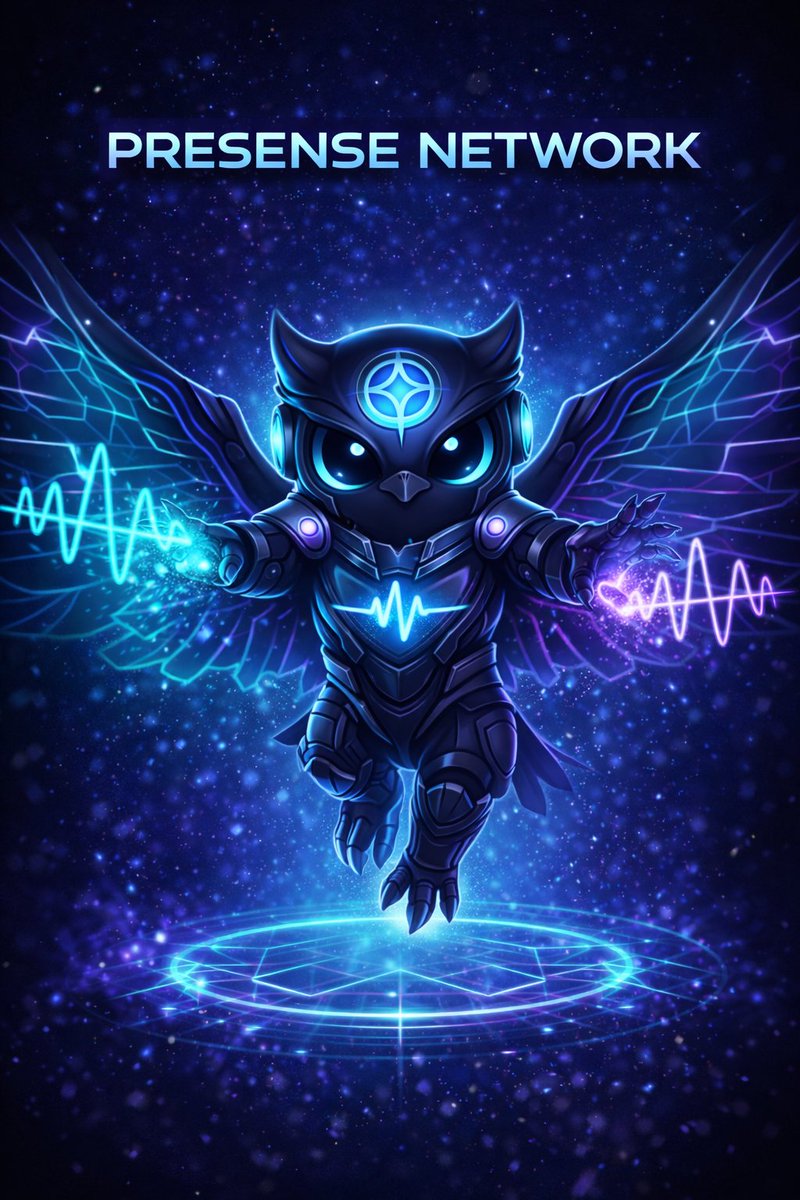 Where human movement becomes machine intelligence. 🦉⚡

Introducing the guardian of spatial awareness. 🦉⚡

<a href="/PresensNetwork/">Presens Network</a>  is building the spatial awareness layer for AI, robotics, and real-world systems.

The network is sensing. The future is forming. 🌐
<a href="/_Sughar/">_Sughar 🫎✱,✱</a>