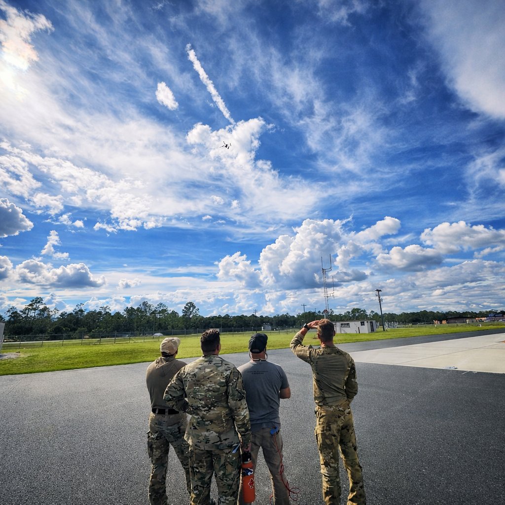 PDW_ai's tweet image. Crimson Tomahawk 25 brought together @usairforce and Special Forces teams to stress-test fires coordination. 
  
PDW demonstrated how the #C100 can support target marking, increase precision, and conduct damage assessment. 
  
Unmanned systems embedded in joint fires coordination