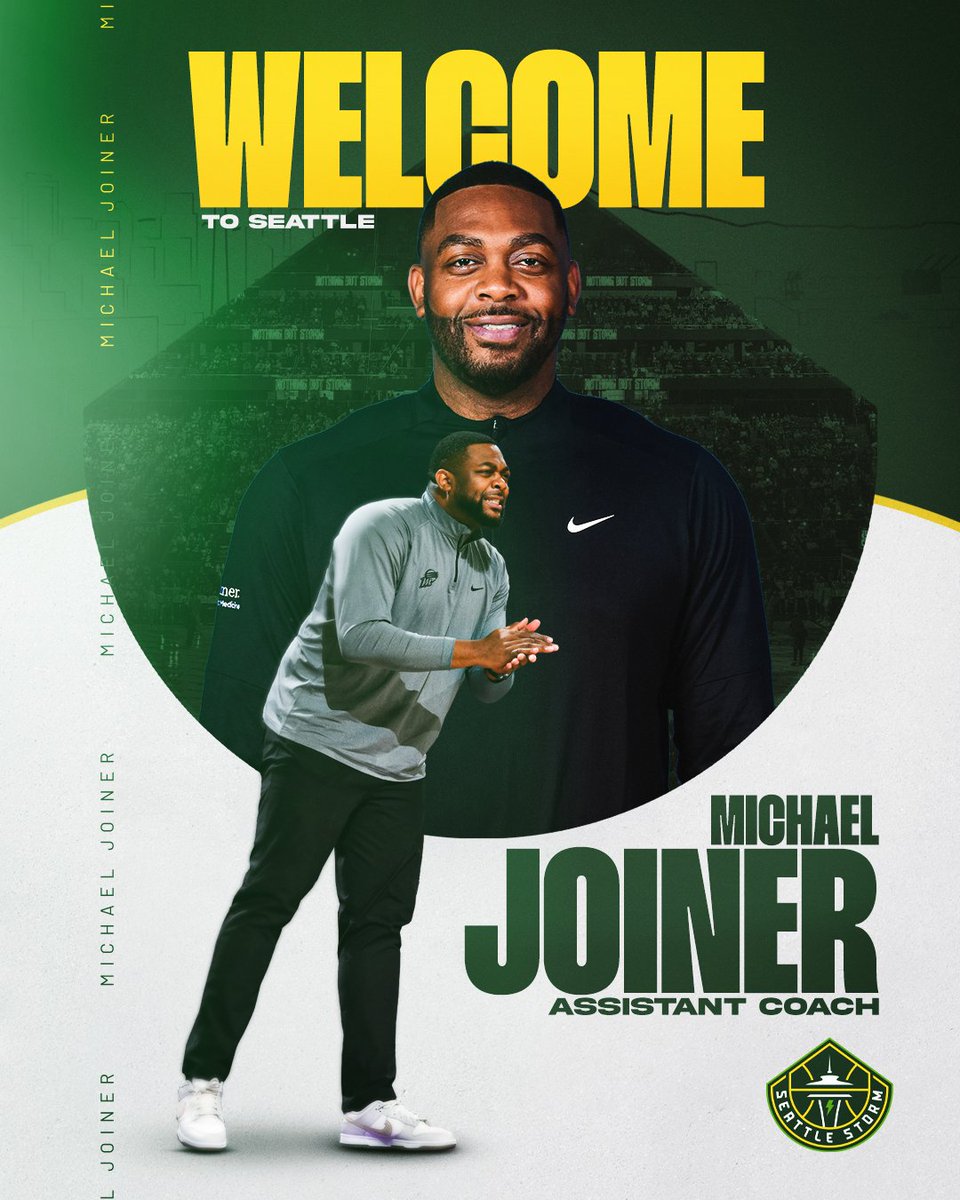 seattlestorm's tweet photo. Filling out the crew ⛈️

Welcome to Seattle assistant coaches Michael Joiner, Natalie Achonwa, and Jarell Christian!

📰 https://t.co/R6S5rQ5wIj https://t.co/DYl8Xf1uCc