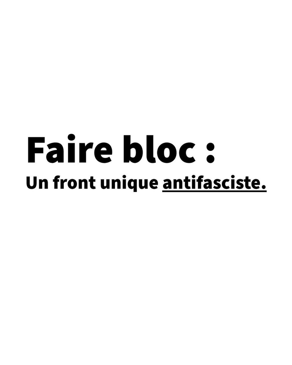 pierr_joigneaux's tweet photo. Faire bloc : un front unique antifasciste.

⬇️ https://t.co/YX05E4lq84