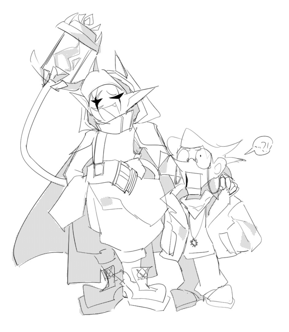 well.
illustration for the introduction video of the AU of my best friend
#Thelightrewrite #DeltaruneAU #jevil #spamton #spamvil