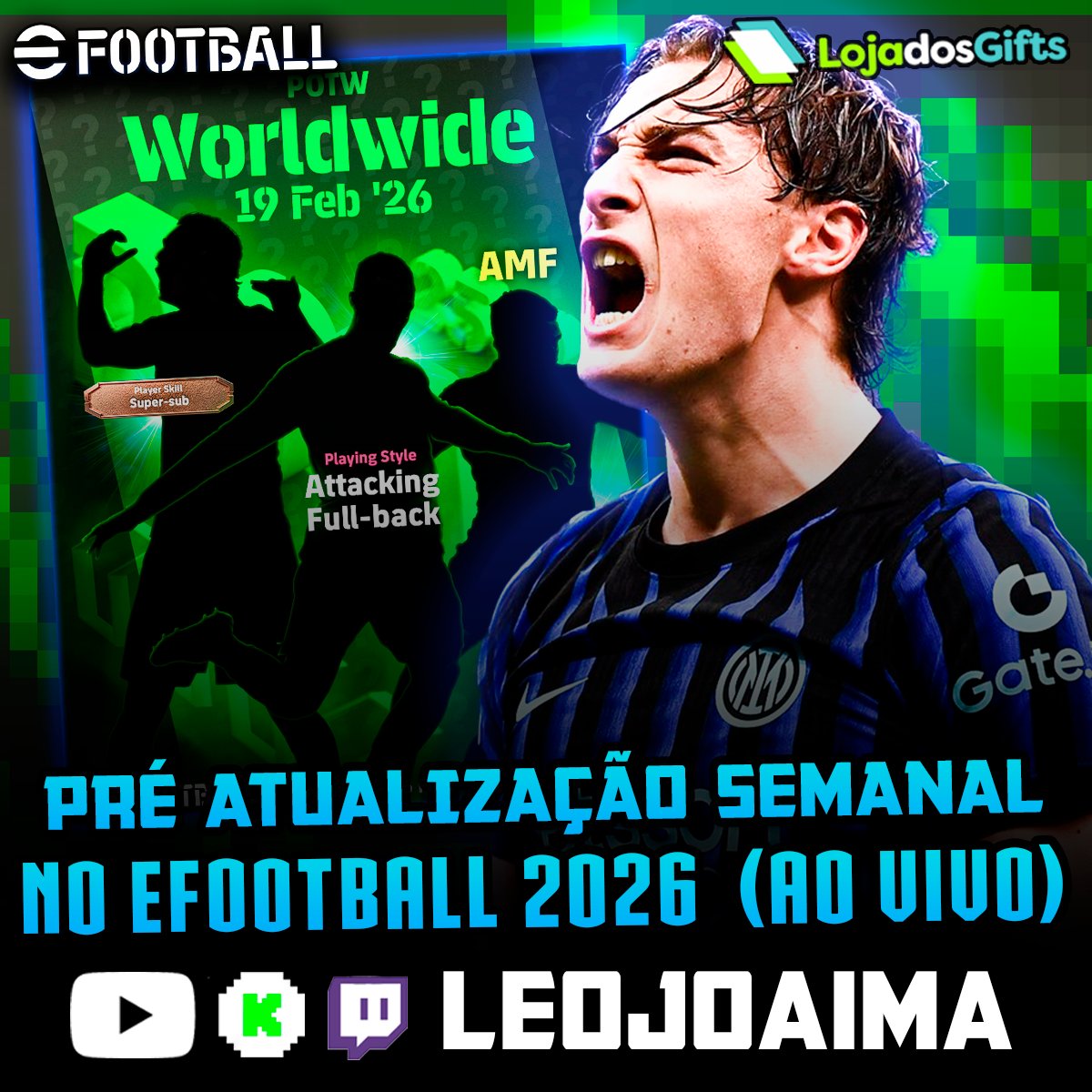 ✅ Estamos AO VIVO na Twitch na Kick e no YouTube rapaziada. Só clica no link e vem pra RESENHA!!!

🔗 Twitch: twitch.tv/leojoaimaa
🔗 YouTube: youtube.com/@LeojoaimaMG
🔗Kick: kick.com/leojoaima

#efootball #efootball2026 #konami #UFL #STRIKERZ INC.#joaimafc