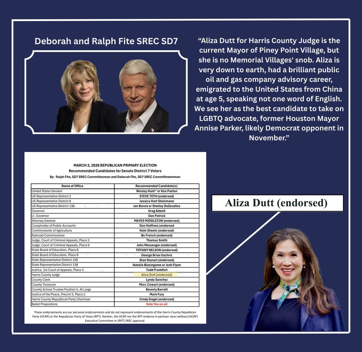 Mayor Aliza Dutt tweet media