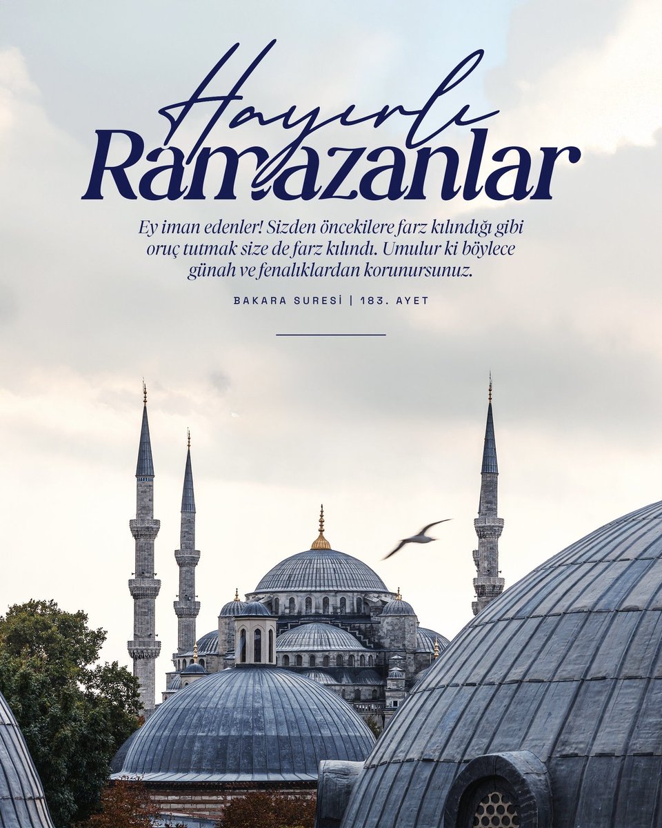 Ramazan-ı Şerif’in milletimiz, İslam âlemi ve tüm insanlık için hayırlar getirmesini diliyorum.

Rahmet kapılarının açıldığı bu mübarek günlerin birlik ve beraberliğimizi güçlendirmesini Rabb’imden niyaz ediyorum.

Hayırlı Ramazanlar… 🌙